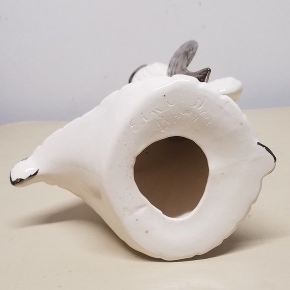 Atlantic Mold White, Sliver Angel Playing Flute Ceramic Christmas 12" Figure - Picture 7 of 8